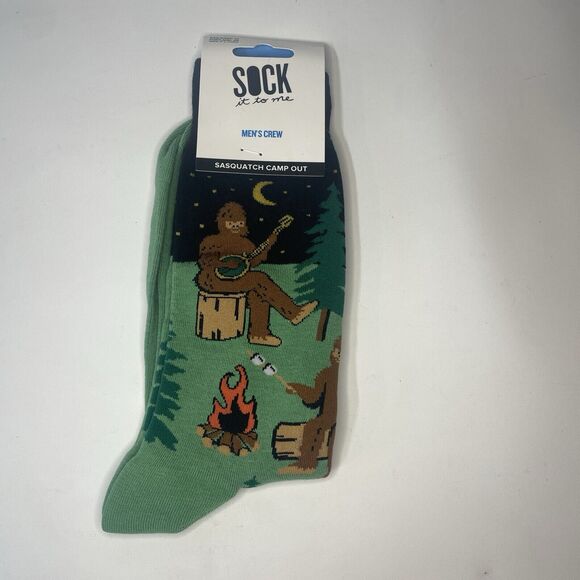 Sock It To Me “Sasquatch Camp Out” Men’s Crew *NEW* - Funny Novelty Gift Sz 9-13 - Picture 3 of 7